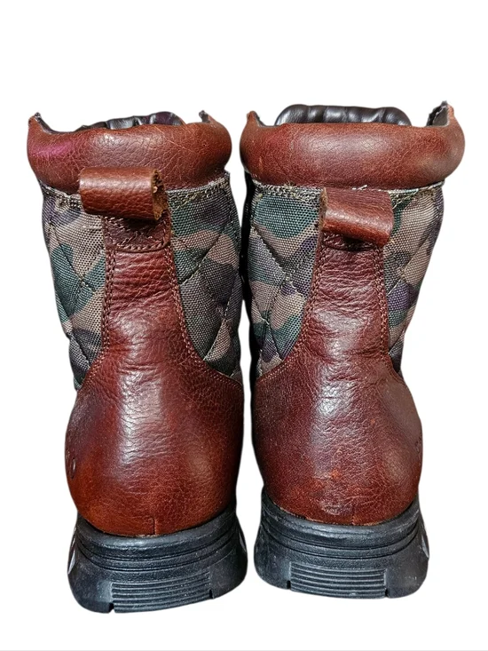 Polo Ralph Lauren | Heritage Dennison Camo Quilted Leather Lug Sole Boots | 8.5 - Picture 8 of 16